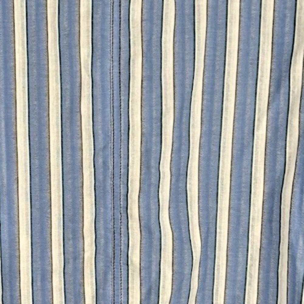 Carly Jean Los Angeles Women's Blue & White Stripe Button‎ Down Small Beachy - Picture 7 of 10